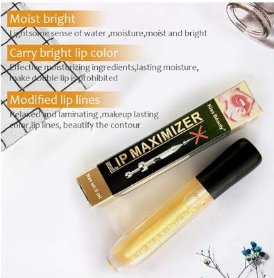 Plumping Lip Gloss with Hydrating Formula, Lip Maximizer Effect, Long Lasting Moisturization, 5ml, clear