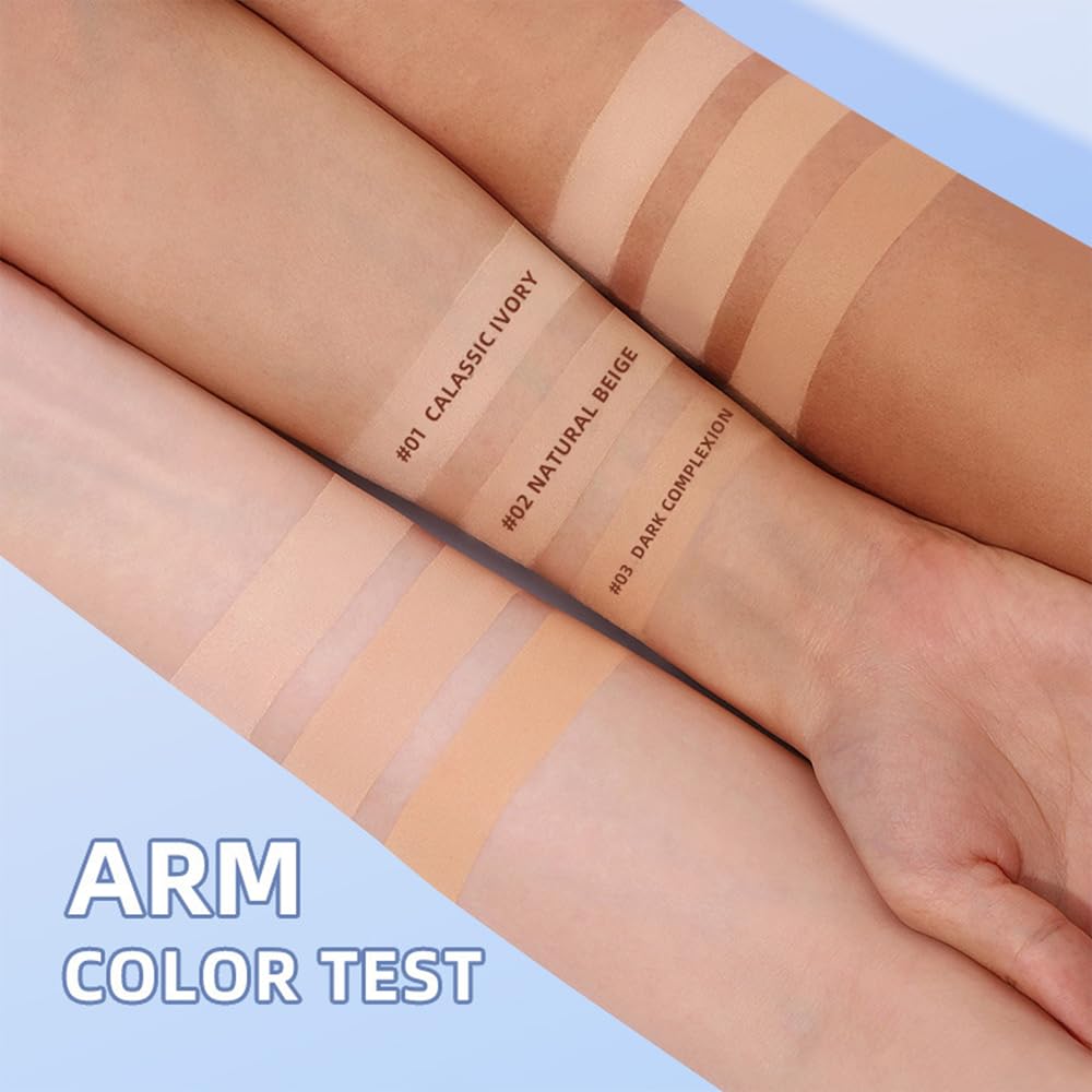 LAMUSELAND Pressed Powder Compact, Oil Control Brighten Skin Color Face Powder, Whitening Highlighting Face Makeup Tools for Women Girls (JG03)