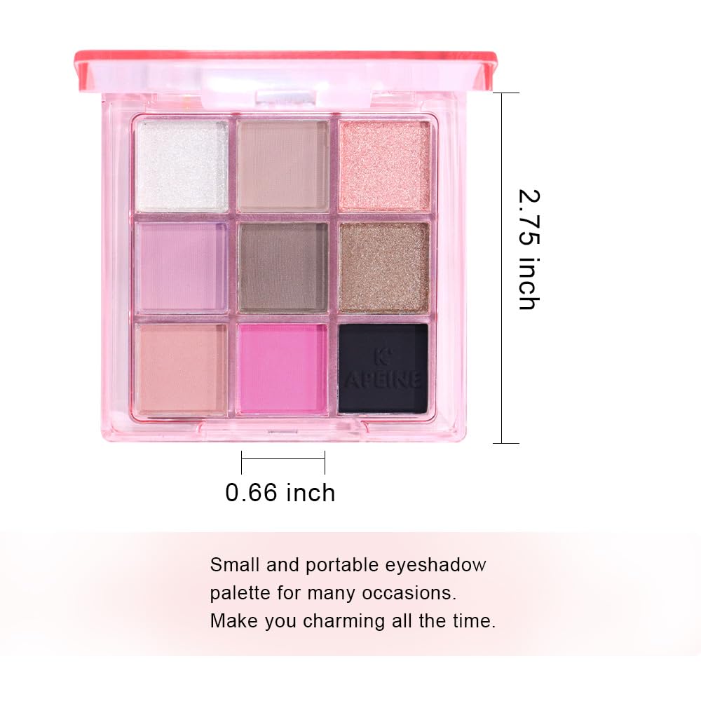 9 Color Eyeshadow Palette Makeup, Neutral Nude Matte Eye shadow & Shimmer Eyeshadow,Long Lasting Waterproof Eye shadow Makeup Palette for Women 01#