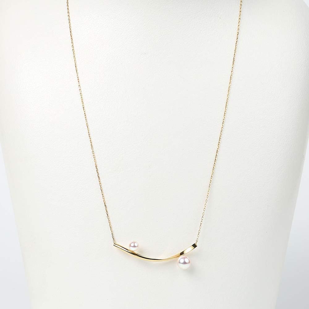 Japanese 4.5-6.0mm Akoya Cultured Pearl Pendant Necklace for Women with 18K Yellow Gold | Stylish Design Excellent Gift | Pearl Necklace