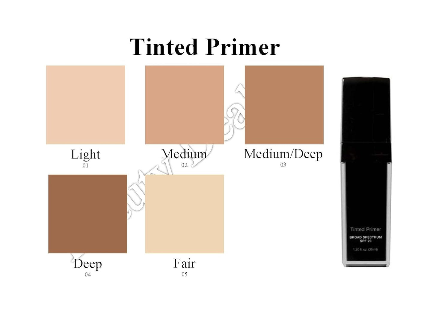Tinted Face Primer Broad Spectrum SPF 20 Hydrates Smooths and Protects Skin (Fair)