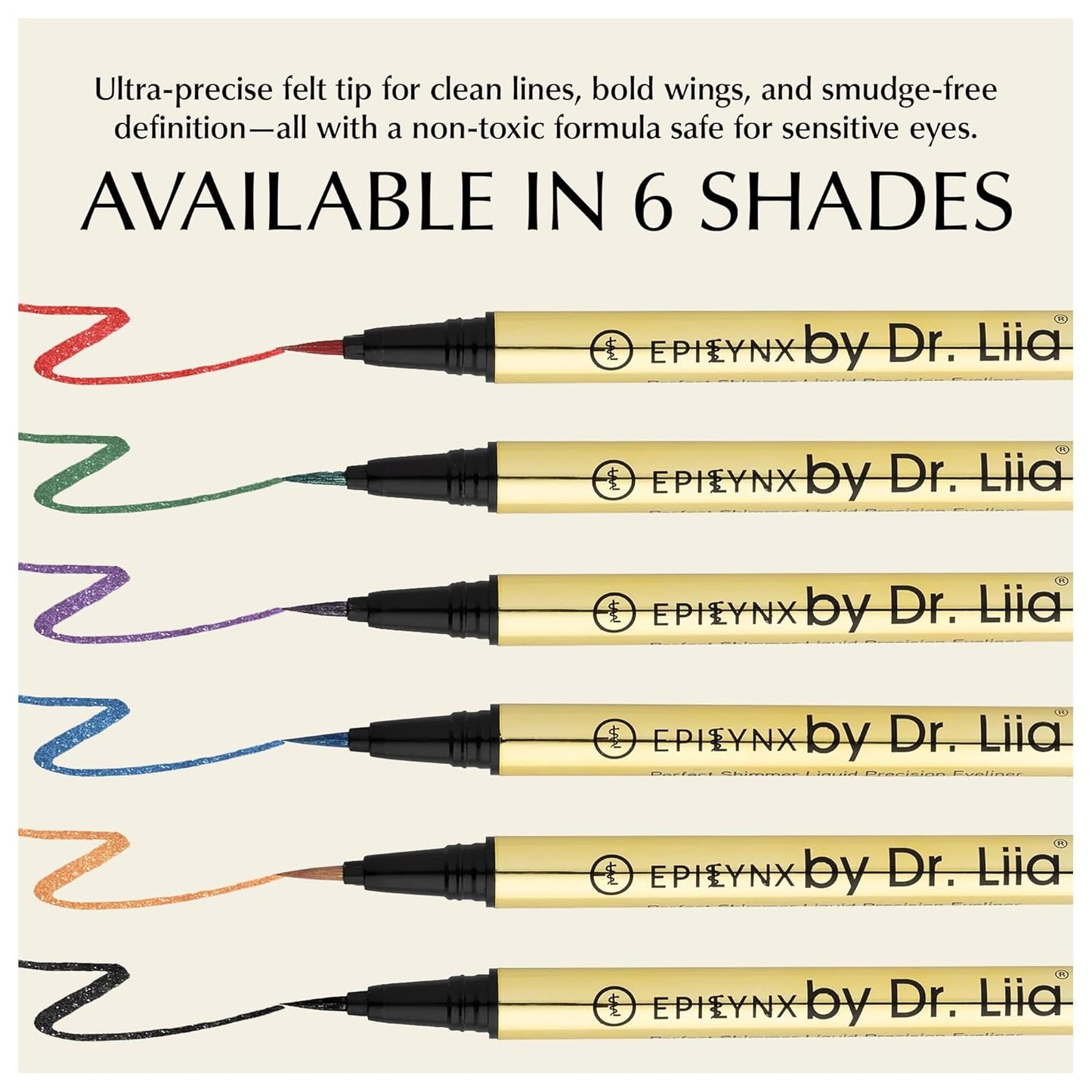 Waterproof Eyeliner - Smudge-Proof Liquid Eyeliner Pen with Precision Tip for Smooth, Long-Lasting Application - Vegan, Hypoallergenic & Gluten-Free Eye Liner - 2mL Shimmer Black