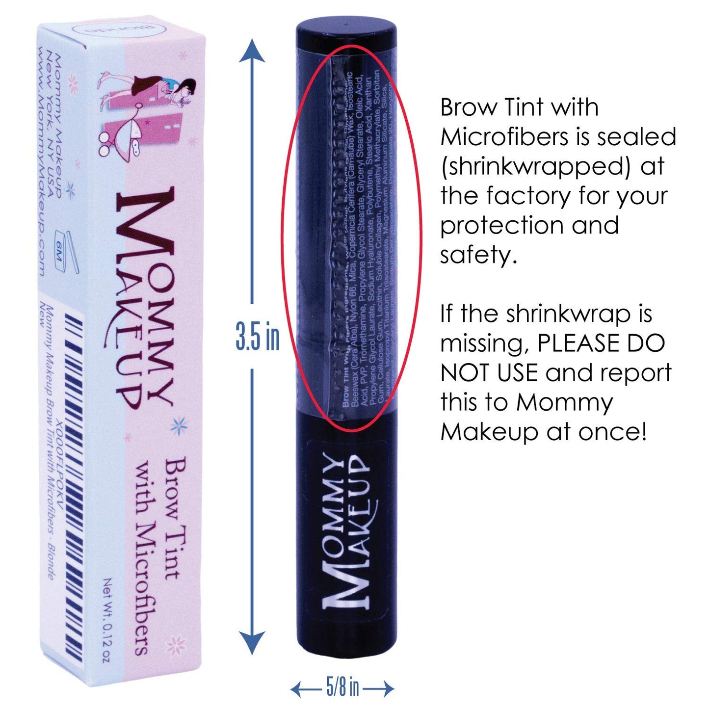 Brow Tint with Microfibers - 4-in-1 Tinted Eyebrow Gel to Groom, Hold, Sculpt & Color Your Brows, Covers Gray Hair - Water Resistant, Clump-Free, Long Lasting (Sable) by Mommy Makeup
