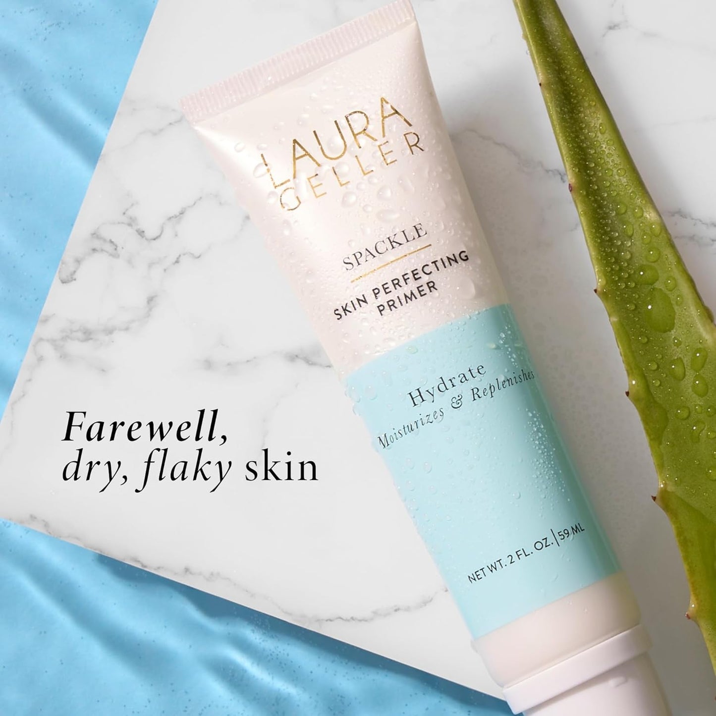 LAURA GELLER NEW YORK Laura's Must-Haves Kit 3pc: Baked Balance-n-Brighten Powder Foundation, Deep + Spackle Skin Perfecting Makeup Primer, Hydrate + Airbrush Round Kabuki Brush