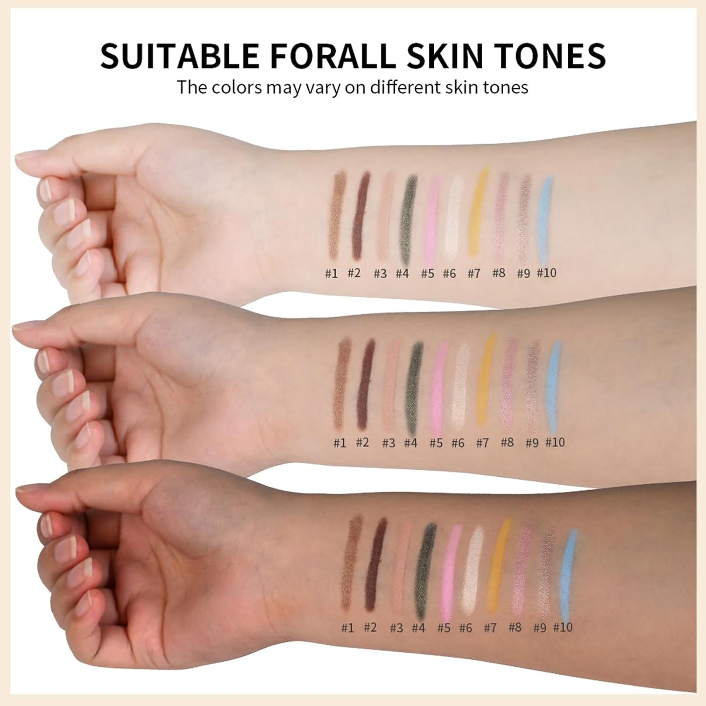 Erinde Waterproof Eyeshadow Stick, Cream Eye Shadow Stick, Long-Lasting, Crease-Proof, Cream to Powder Buildable & Blendable Eye Shadow Pencils Crayon, Vegan & Cruelty-Free, 03 Desert