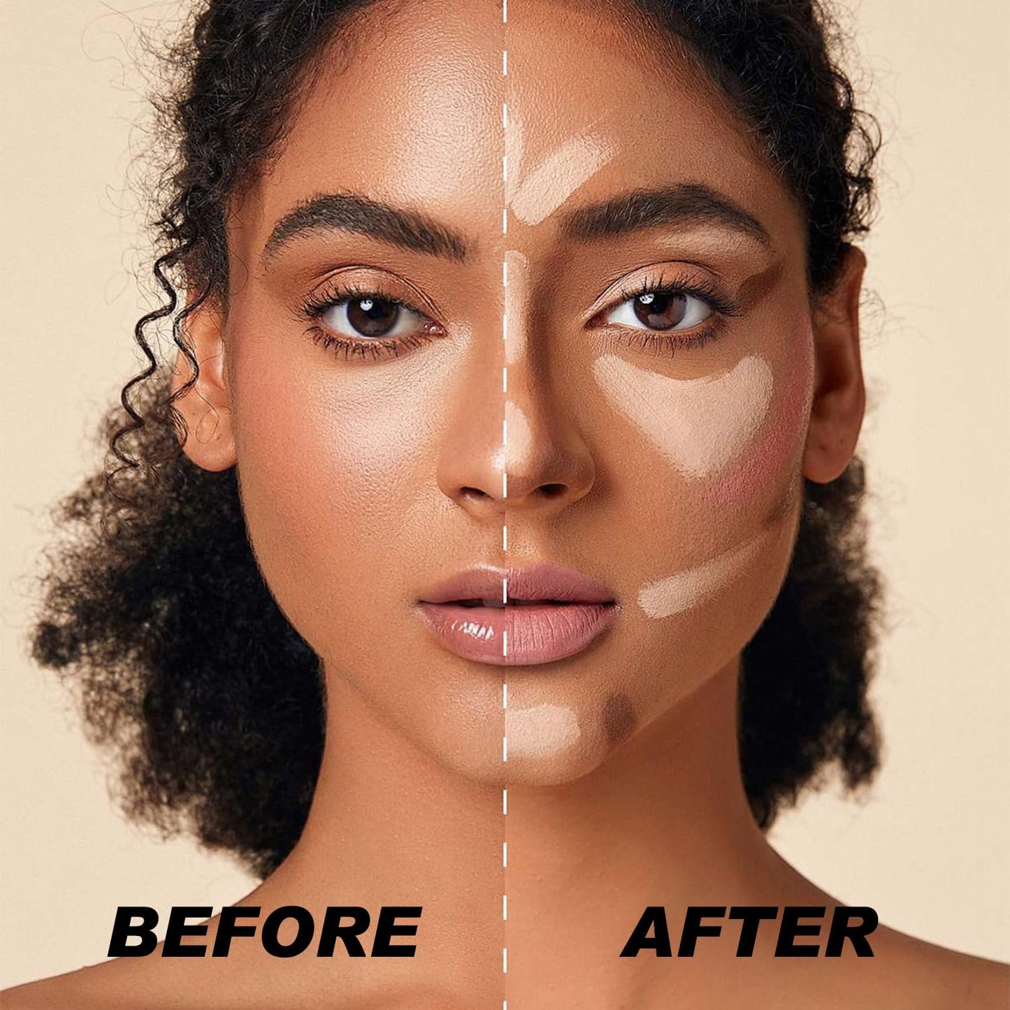 6 Colors Cream Contour Stick Makeup Kit, Shades with Blush, Highlighter and Bronzer, Double Ended Contour Stick for Cheeks, Waterproof and Long Lasting, Matte and Dewy Finish (Set A)