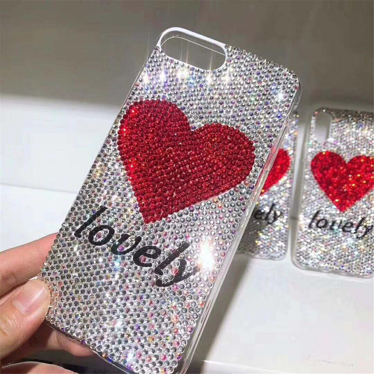 1440 Pcs SS20 5mm Flatback Rhinestones for Nails Art Crafts Glitter Round Shine Gems AB Crystals DIY Clothes Shoes (Dark RoseRed AB)