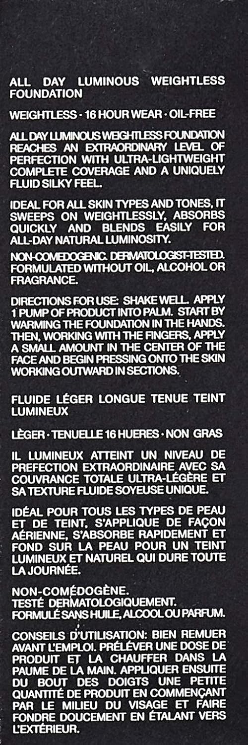 NARS All Day Luminous Weightless Foundation, No. 1 Punjab/Medium, 1 Ounce