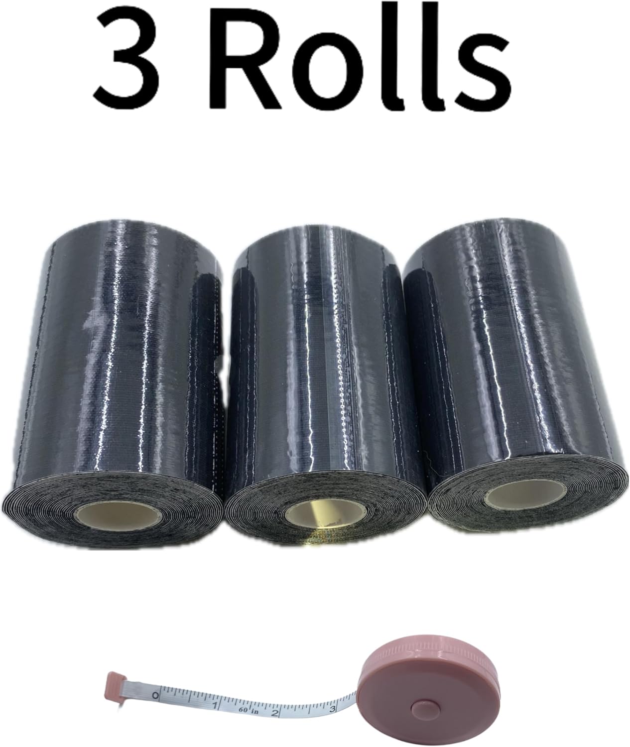 Body Stomach Compression Tape- Extra Wide Kaotic Tape for Body Shaping& Workout& Sweater Enhancer& Skin Protection (Black/10CM*5M) (3 Rolls)