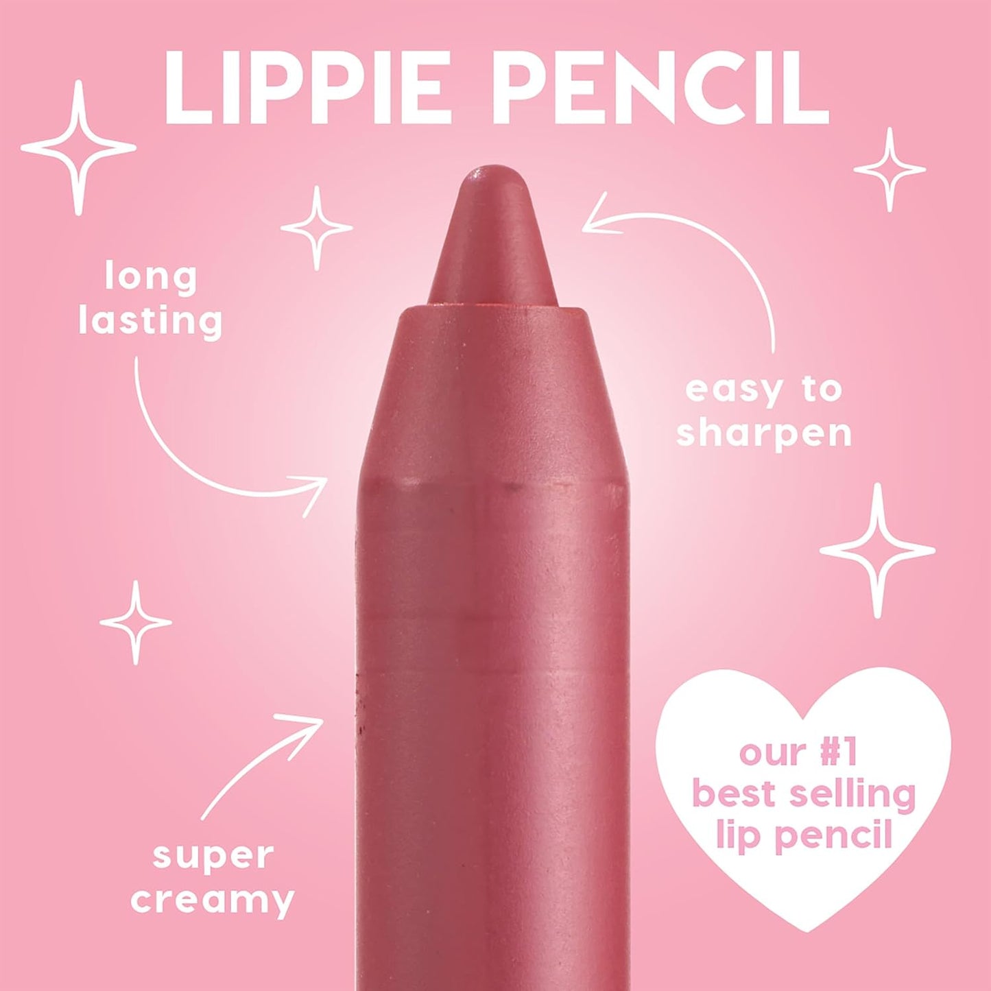 ColourPop Lippie Lip Pencil - High-Pigment, Long-Lasting & Sharpenable Lip Liner with High-Impact Color - Vegan, Cream Formula with Precise Application - Hoopty (0.35 oz)