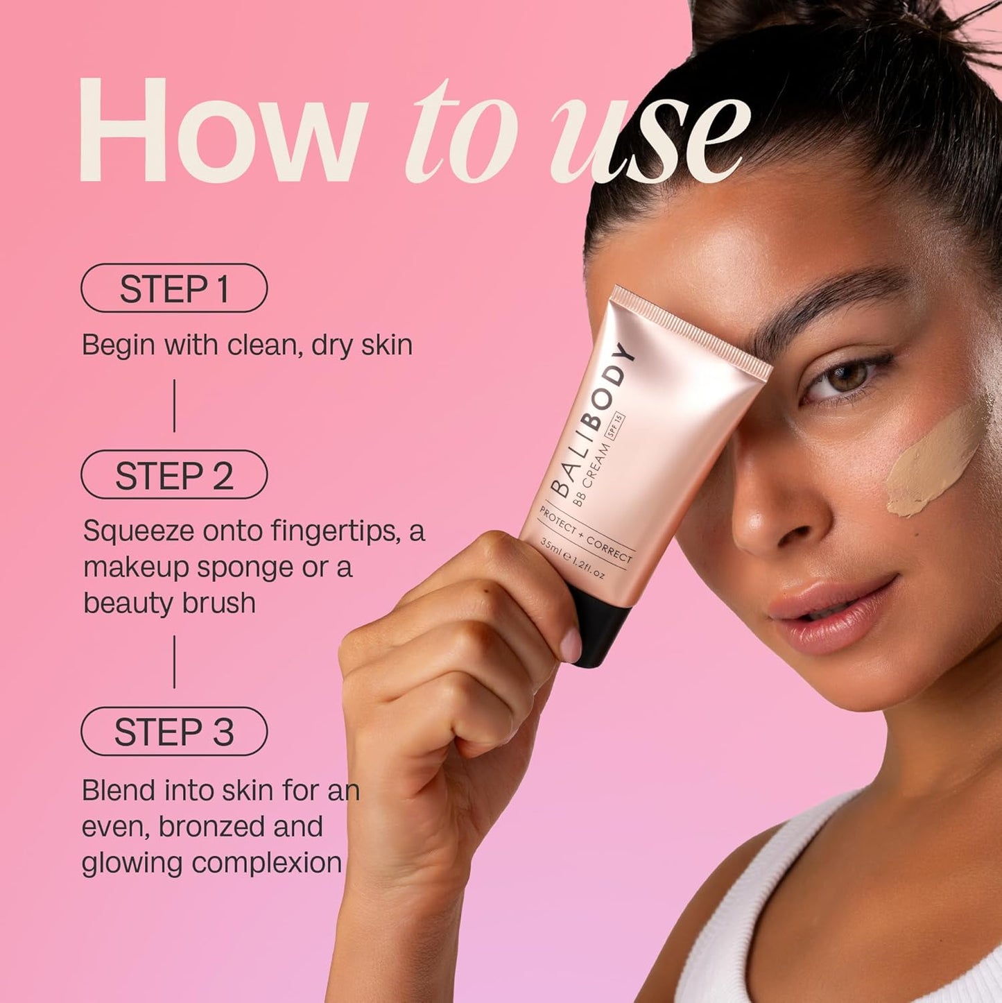 BALI BODY BB Cream SPF15 - Tan Shade | Tinted Sheer Face Cream with Hyaluronic Acid & Marine Collagen | Paraben Free, For All Skin Types | Vegan, Cruelty Free Australian Made (35 ml/1.2 fl oz)