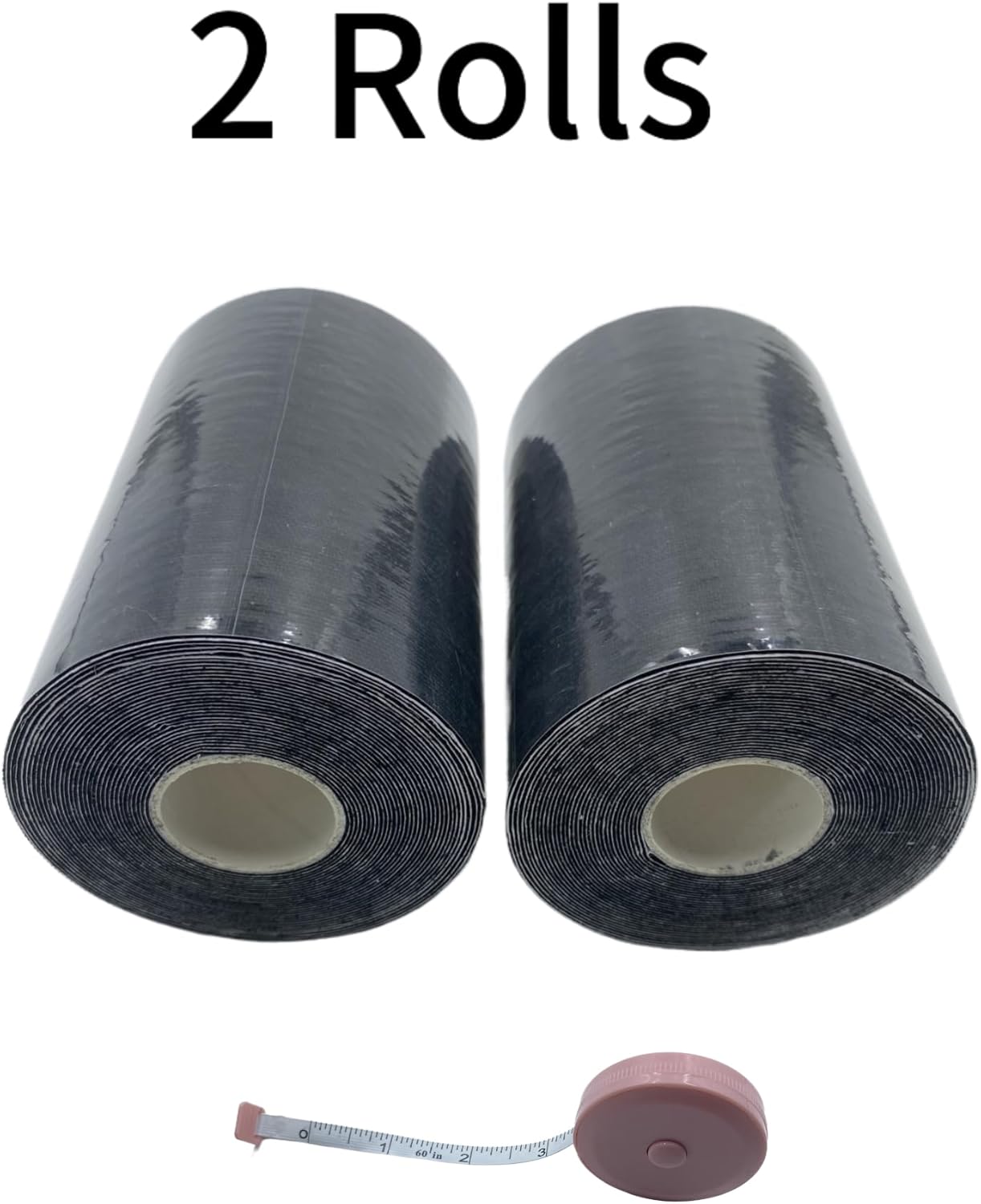 Body Stomach Compression Tape- Extra Wide Kaotic Magic Tape for Workout& Sweater Enhancer& Skin Protection (Black/10CM*5M) (2 Rolls)