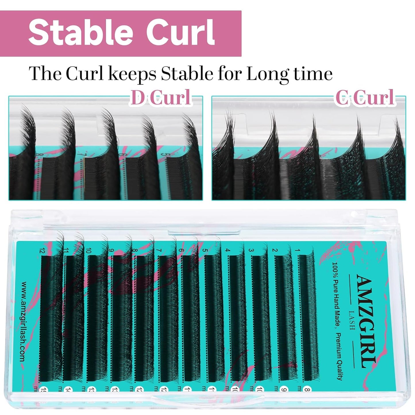 Eyelash Extensions 5DW D Curl,Lash Extensions Mixed Tray Supplies Individual Lashes Premium Classic Lash Soft Matte Dark Professional Eyelashes Extension(8-15mm)