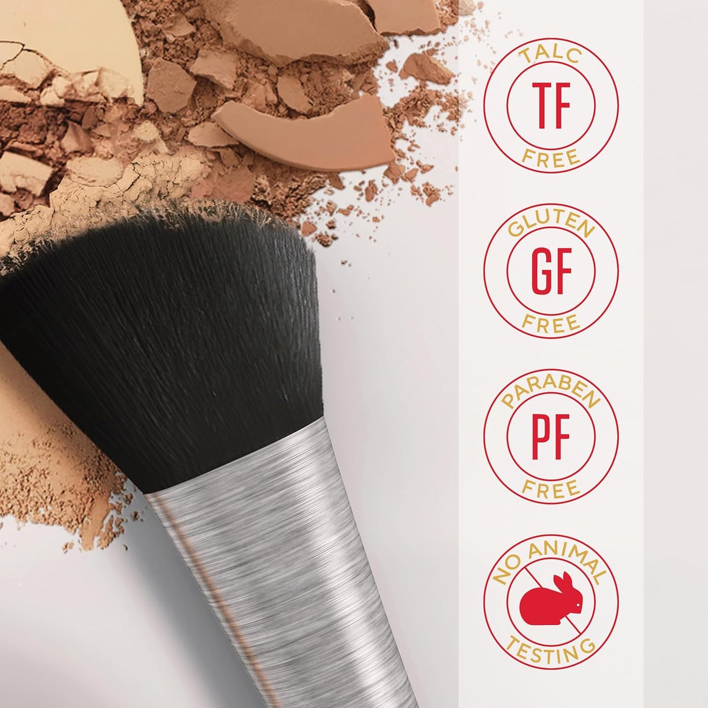 Mirabella Invincible Pure Pressed Powder Foundation - Buildable Mineral Makeup & Blurring Setting Powder for All Skin Types - HD Matte Finishing - Light L7