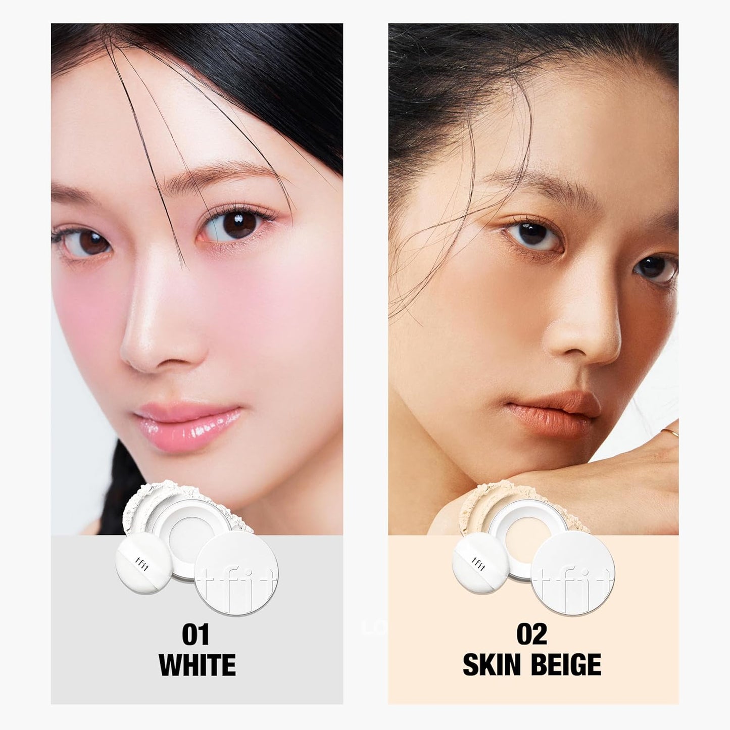 TFIT Translucent Set Finishing Powder - Sebum Control Face Loose Powder, Matte & Silky Finish, Lightweight, Long-lasting, Korean Makeup Setting Powder (2.1 Medium Beige, 0.24 Oz.)