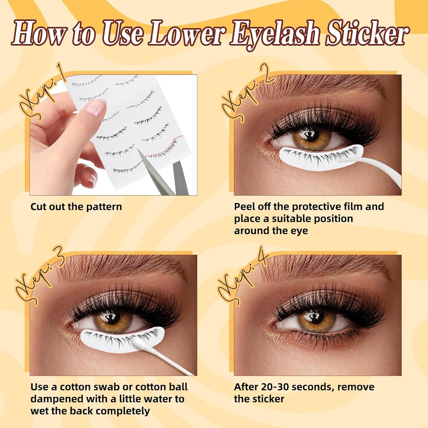 QUEWEL Magnetic Eyelashes, Reusable Magnetic Lashes With Applicator No Glue Needed Eyelashes without Eyeline Natural Look Lash Clusters (G-YC-E01)