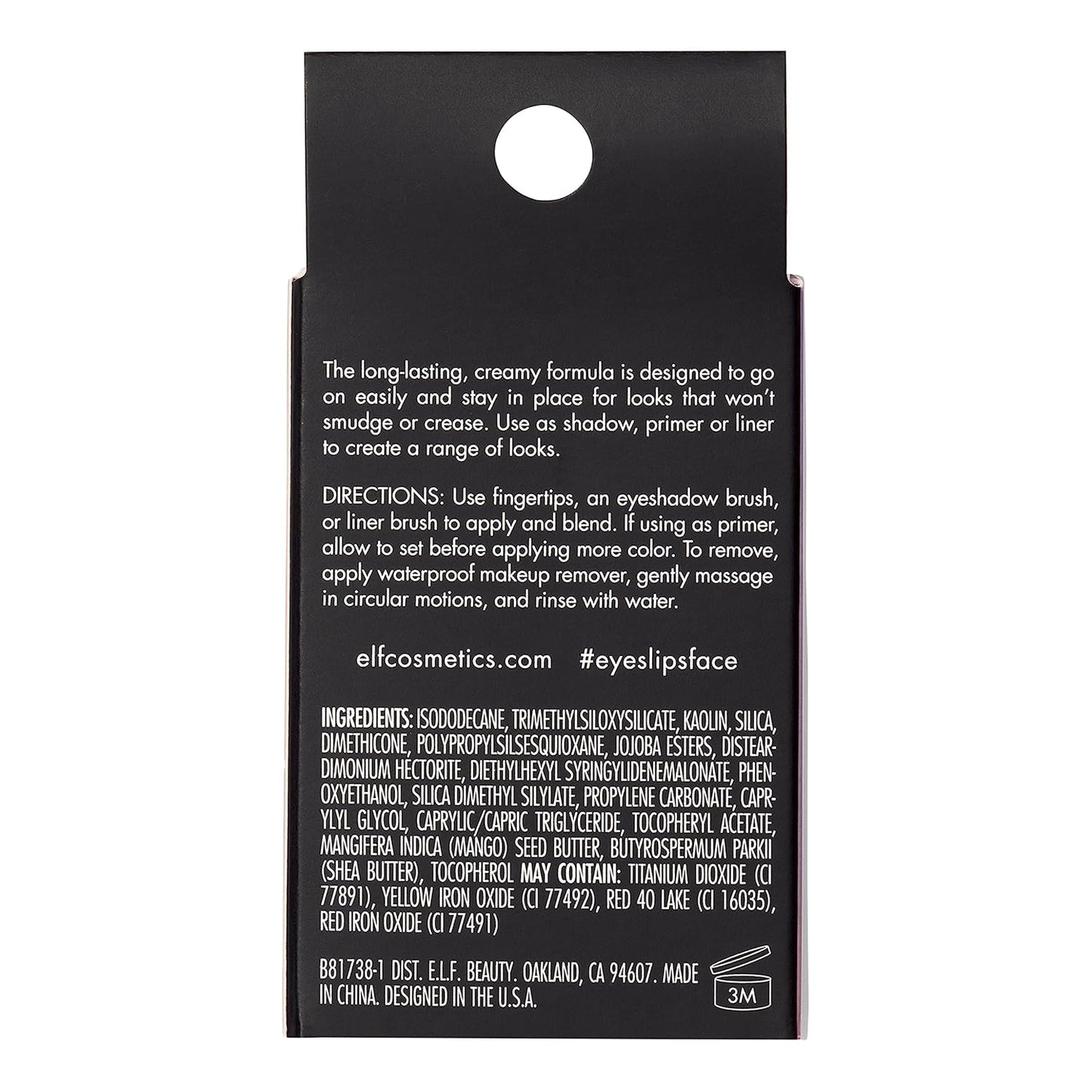 e.l.f. No Budge Cream Eyeshadow, 3-in-1 Eyeshadow, Primer & Liner With Crease-Resistant Color & Stay-Put Power, Vegan & Cruelty-Free, Wildflower