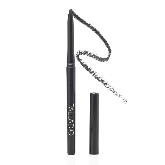 Palladio Retractable Waterproof Eyeliner, Richly Pigmented Color and Creamy, Slip Twist Up Pencil Eye Liner, Smudge Proof Long Lasting Application, All Day Wear, No Sharpener Required, Smokey