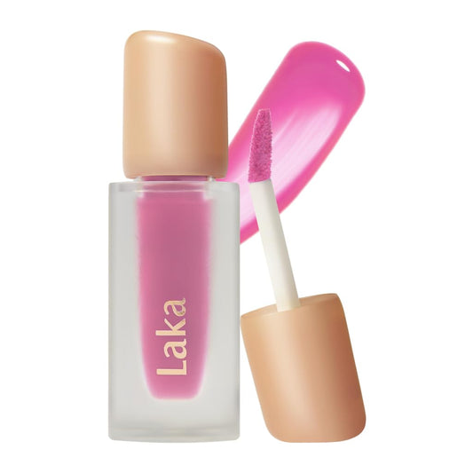 Laka Fruity Glam Tint, 4.5g/0.15 oz., Glowing Lip Stain with Wide Color Spectrum, Hydrating & Lightweight Texture, Long-Lasting Bold Stain, Non-Sticky, Vegan, K-Beauty (#110 Soda)