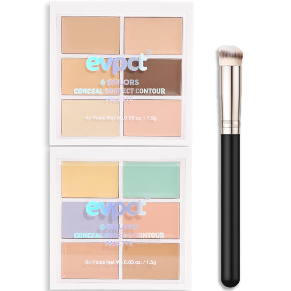 Concealer Cream Makeup Palette Color Corrector,Under Eye Brightener Concealer Dark Circle Concealer Palette,Waterproof Foundation Cream Based Makeup Palette Full Face Contour Kit for Beginners