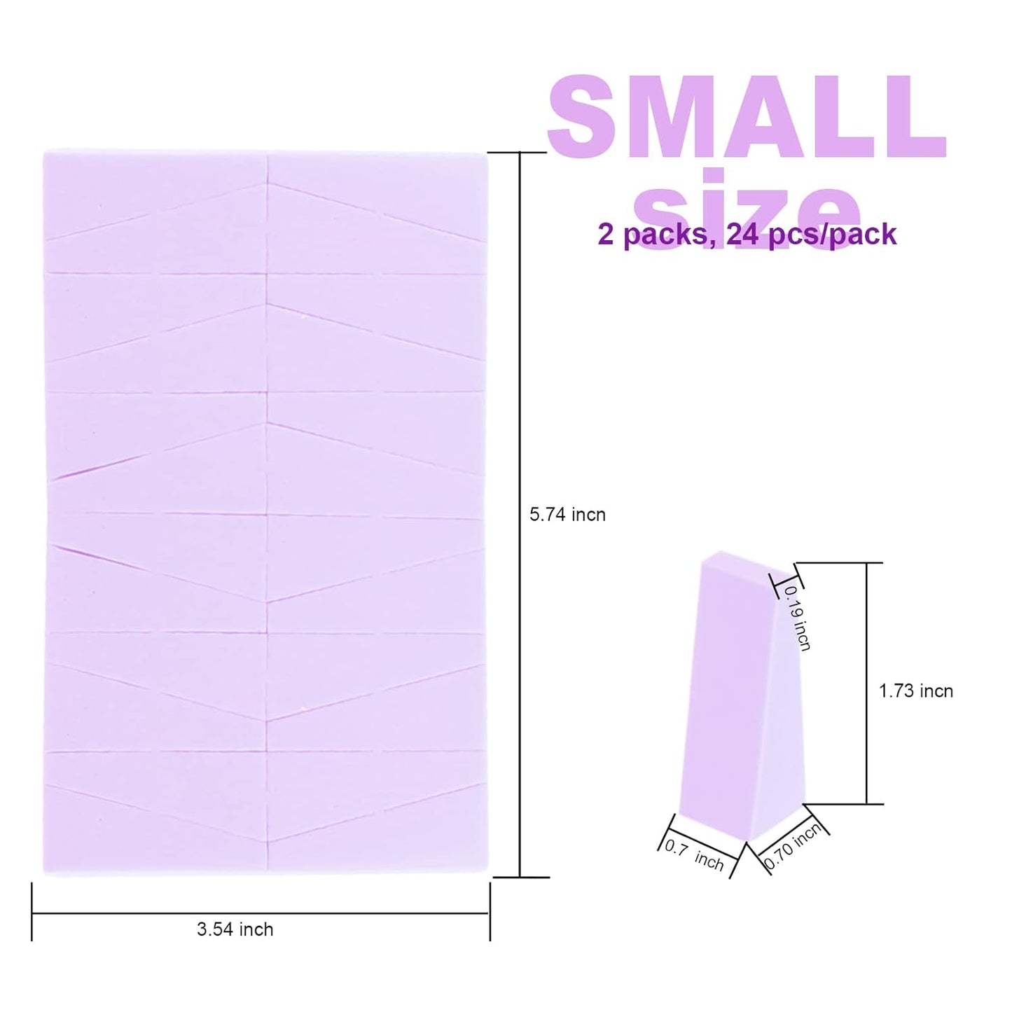 Teenitor Makeup Sponge Mini Applicator Wedges, 48 Pieces Cosmetic Wedges Beauty Blender Sponges, Wedge Beauty Sponge Disposable Makeup Applicator For Foundation Liquid Cream Latex Free