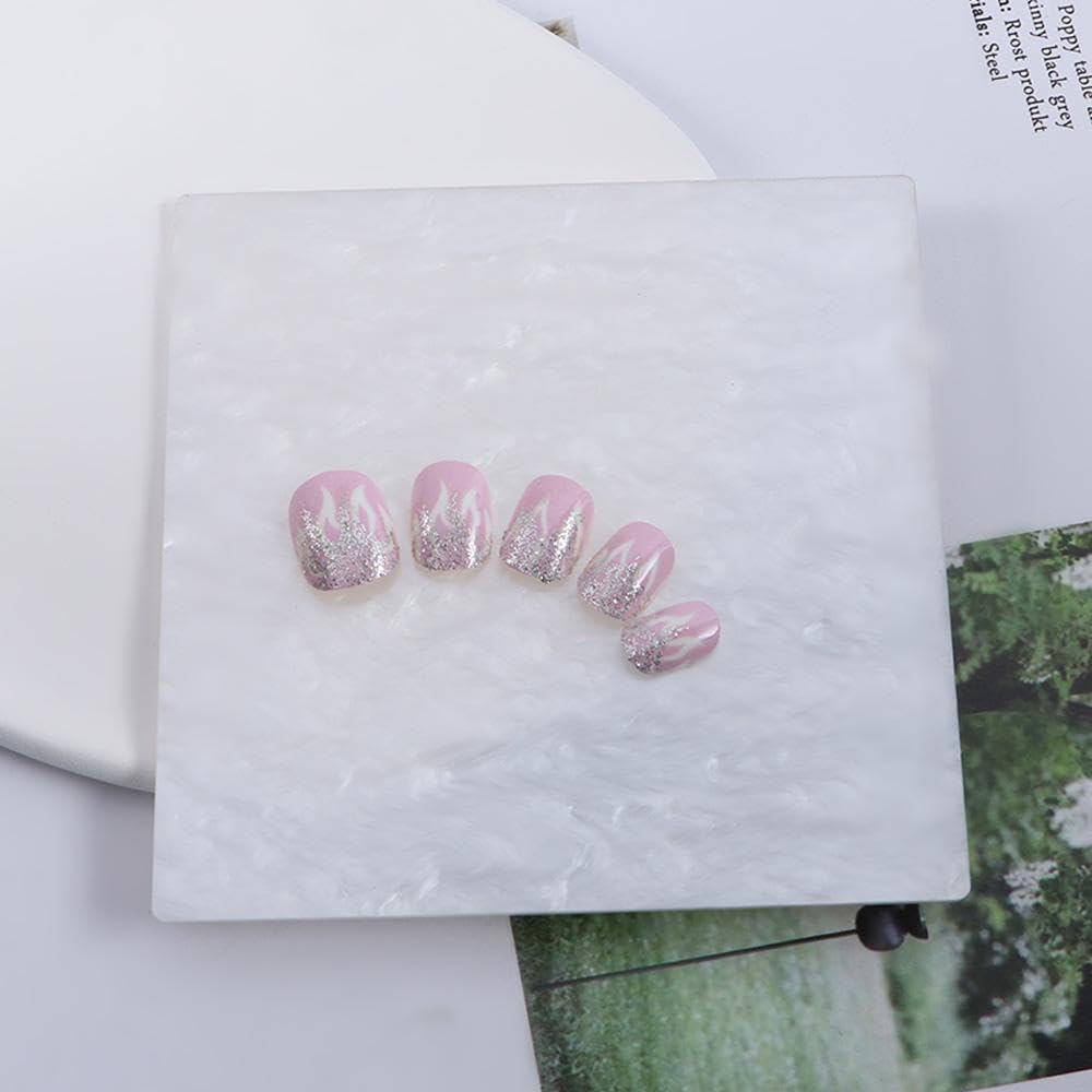 2pcs Nail Art Palette, False Nail Tips Display Board, Nail Art Painting Mixed Color Palette, Nail Art Display Cosmetic Mixing Tools (Hexagon/Square)