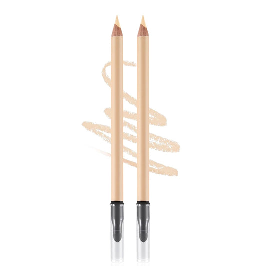 2pcs Concealer Pencil with Sponge,Full Coverage,Waterproof Under Eye Concealer Stick for Dark Circles,Blemishes,Aging Spots,Acne,Freckles