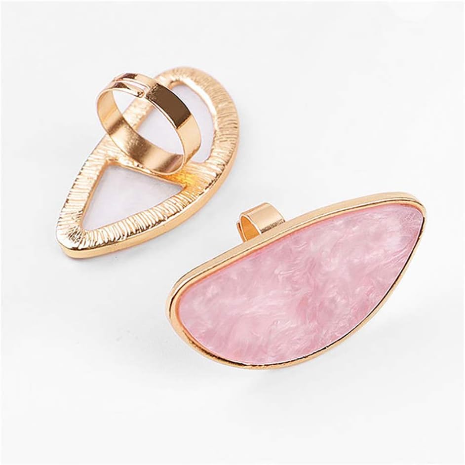 2 Pcs Resin Mixing Palette with Finger Rings Eyelash Extension Glue Rings Nail Art Equipment