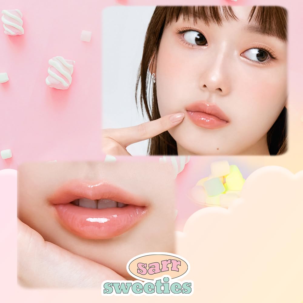 ETUDE Over Glowy Lip Gloss #5 Popping Candy | Non-Sticky Vegan Lip Tint | Moisturized & Long-lasting Lip Gloss | Daily Lip Stain for Dry Lips, Korean Makeup, K-beauty, Perfect for Gift