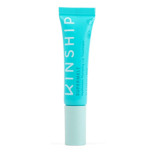 Kinship Supermelt Lip Plumping Jelly Mask - Moisturizing Daily Lip Treatment + Hyaluronic Acid - Hydrating + Exfoliating Lip Gloss - Soft, Smooth, Plump - Quick Melting Balm - Soothe Dry Lips (.3 oz)