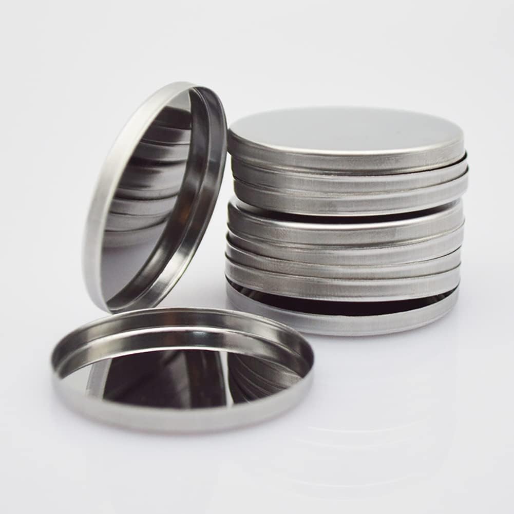 20 Pcs Metal Eyeshadow Pans Round Empty Round Eyeshadow Palette Cosmetic Eyeshadow Tin Reffilable Blush Pans Compact Makeup Tin