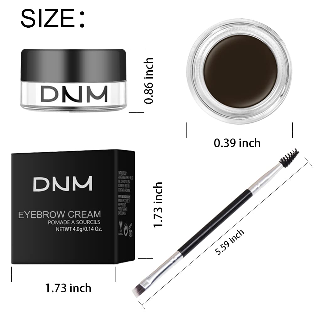 evpct Ebony Eyebrow Powder Pomade Gel Shaper Makeup Kit with Dual-ended Brush, Eyebrow Stencils Kit for Women Shaping, Eye Brow Pomade Stencil Shaper Tinting kits for Women, Long Lasting Waterproof