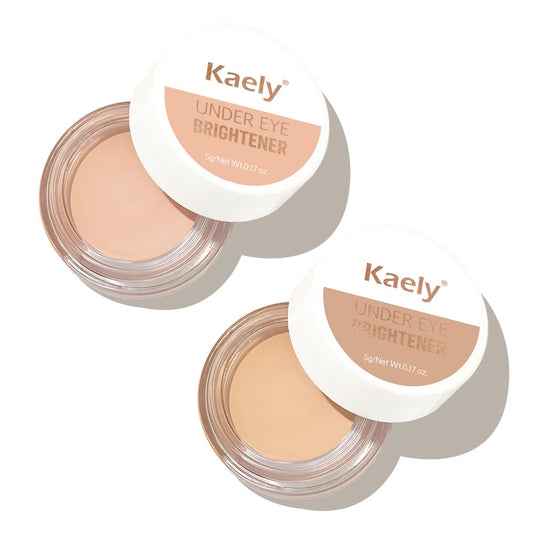 evpct 2Pcs under Eye Brightener, Nourishing Luminous under Eye Concealer Color Corrector for Dark Circles, Waterproof Naturactor Concealer Pot make up for face Eye Ring corrector de ojeras, 07# & 10#