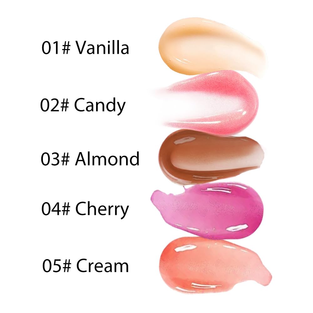 Summer Hydrating Lip Butter Balms Lip Gloss,Natural Vegan Lip Balm Tinted for Instant Moisture,Shine,Hydration Brown-Tinted,Soothes & Softens Dry Lips,Bálsamo labial hidratante 03#Almond (0.5 Fl Oz)