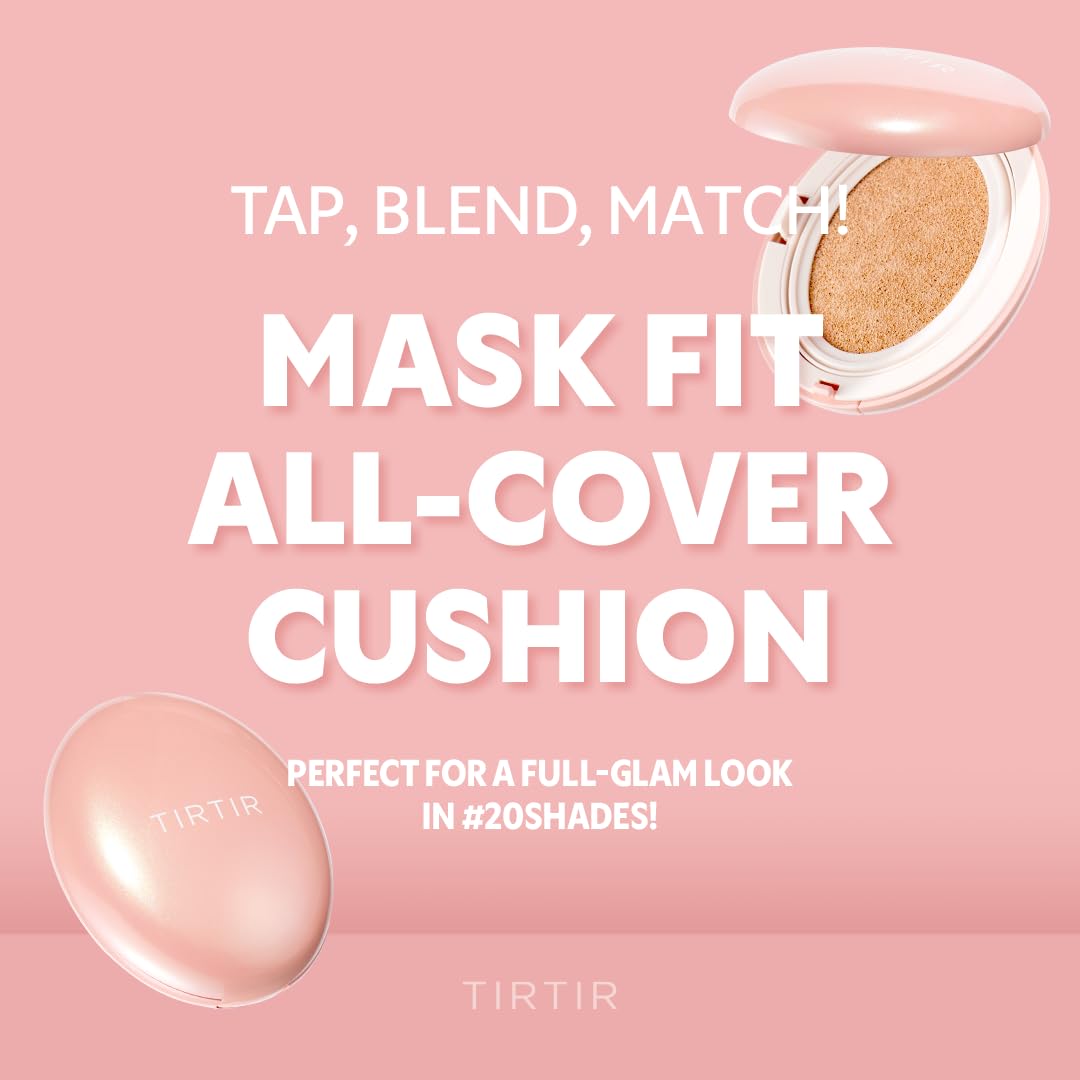 [*Mini Size*] TIRTIR All Cover Pink Cushion | Korean Cushion Foundation, (#33N Macchiato, 0.15 Fl Oz)