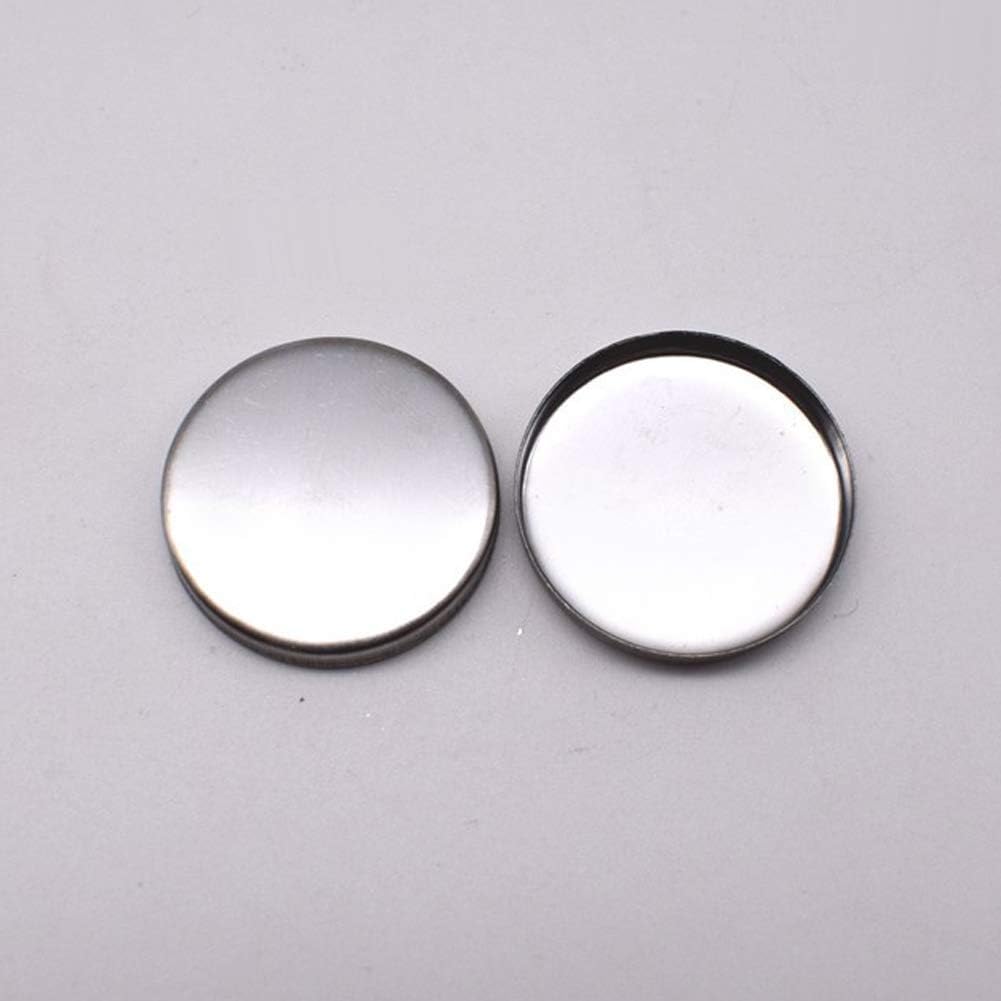 50 Pieces Empty Round Metal Tin Palette Pans Round Metal Pans Cosmetic Eyeshadow Pans for Eyeshadow Palette for Magnetic Makeup Palette, 26mm Diameter 3.5mm Height