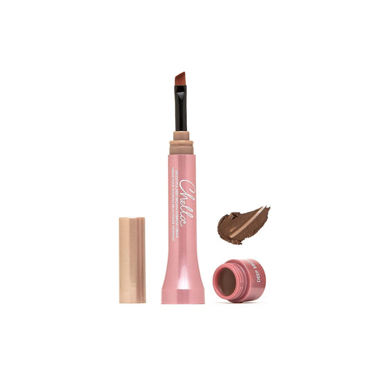 Chella Eyebrow Cream, Delightful Deep Brown - Vegan, Cruelty Free, Paraben Free, Gluten Free Eyebrow Pomade Makeup - Long Wearing, Velvet Consistency, Water Resistant