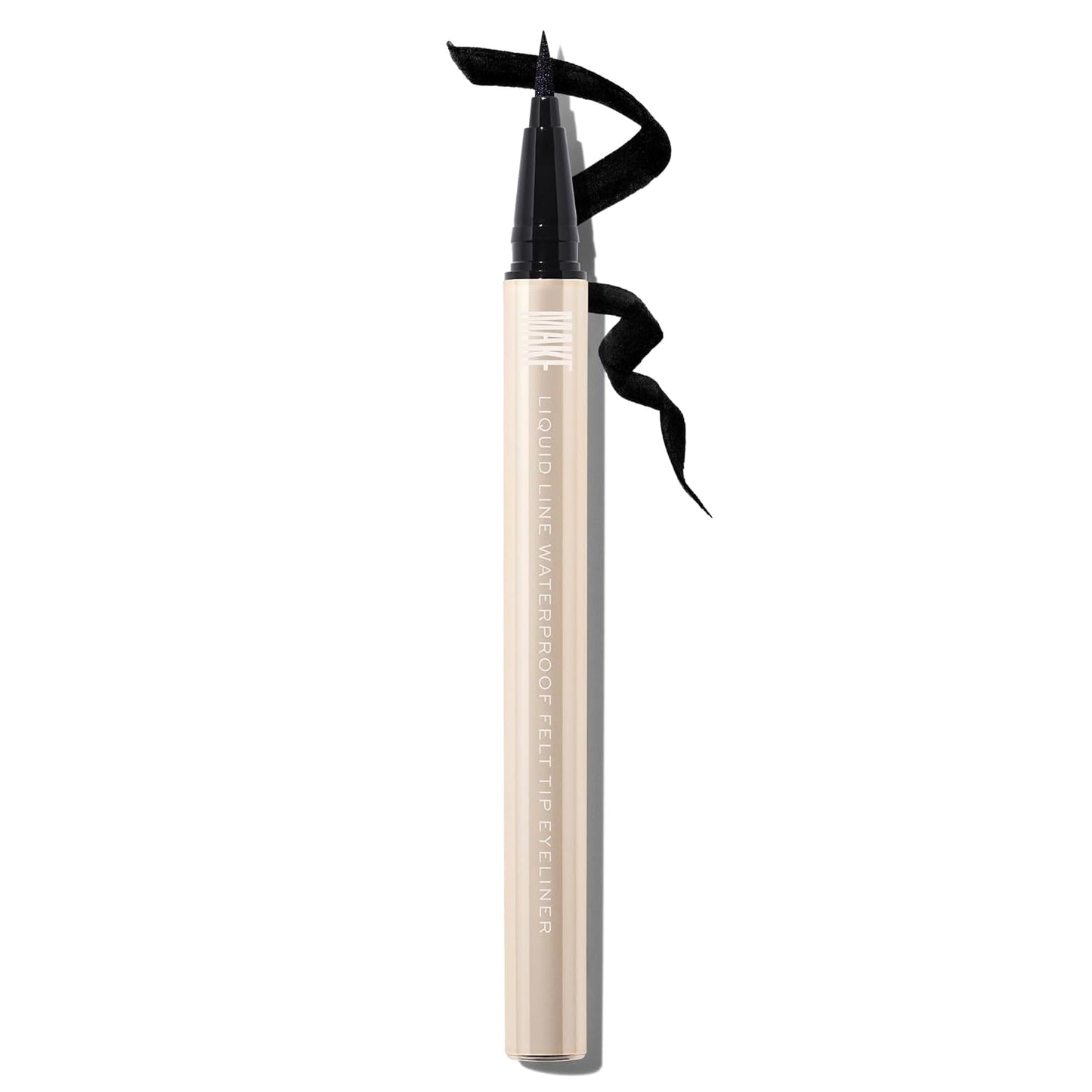 MAKE Beauty Smudge-Proof Felt Tip for Precise Application of Lines, Wings, and Graphics. Long Lasting Eye Liner, Liquid Line Waterproof Felt Tip Eyeliner - Onyx
