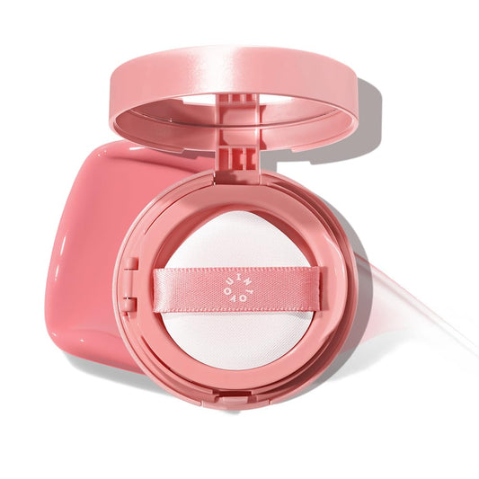 INTO YOU Cream Blush Air Cushion for Cheeks Eyes, Moisturizing, Lightweight, Dewy Finish Face Makeup, Long Wearing, Buildable, Blendable, Pigmented Liquid Blush, for All Skin Tones, Sunlit Peach