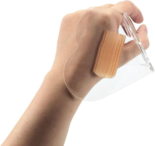 1 Pack Transparent Acrylic Nail Art Hand-held Palette Nail DIY Art Design Paint Color Mixing Manicure Tool, Heart Shaped