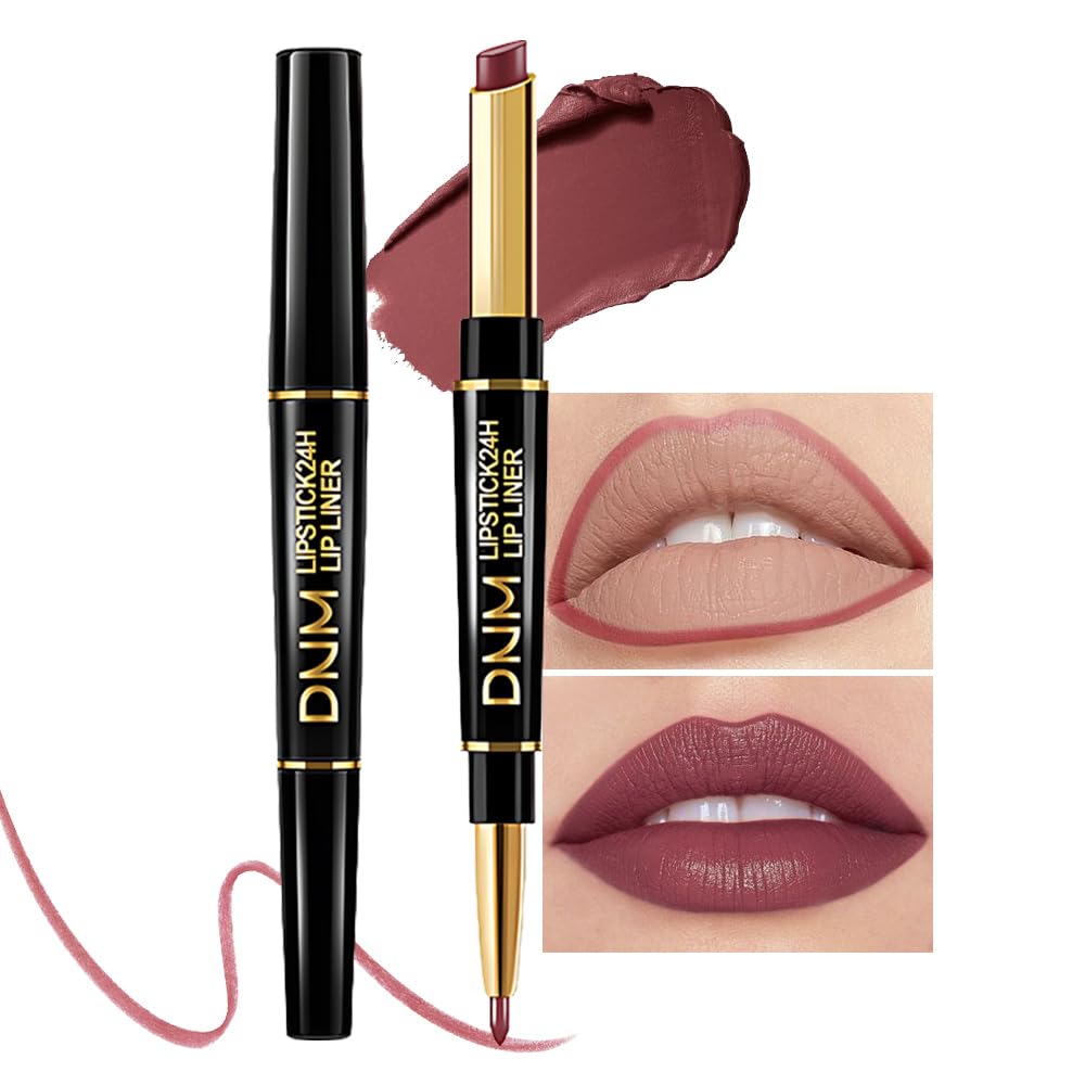 evpct 1Pcs Chocolate Matte Lip Liner and Lipstick for Women, Rose Magic Lipstick Lip Stain 24 Hours Original Lip Liner Makeup Stain Long Lasting Waterproof Smudge Proof labial Lip Pencil 35#