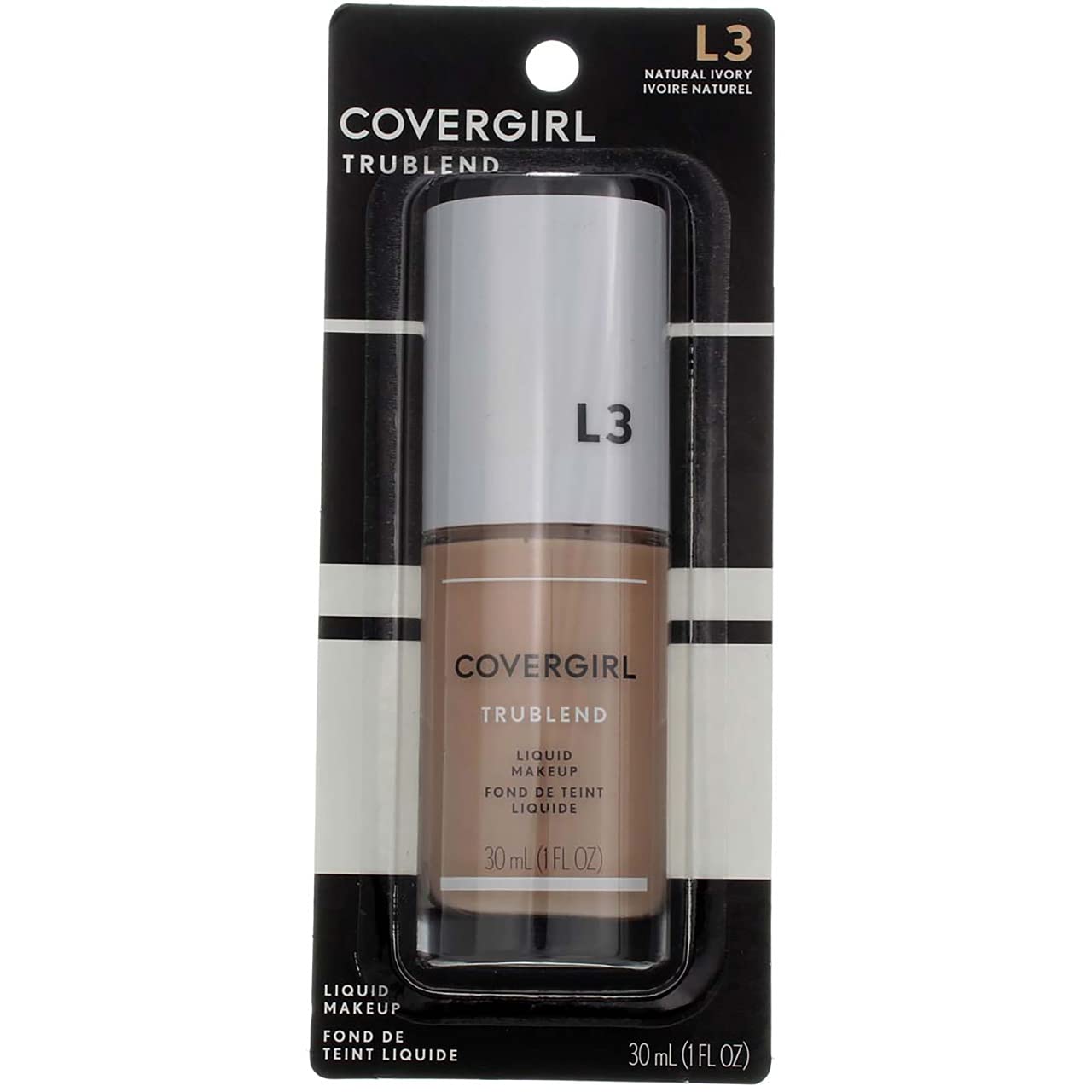 COVERGIRL Trublend Oil-Free Liquid Foundation, Lightweight, Dewy Finish, 1 Fl Oz, Hydrating Foundation, Moisturizing Foundation, Cruelty-Free Foundation, Blends Seamlessly, Won't Clog Pores