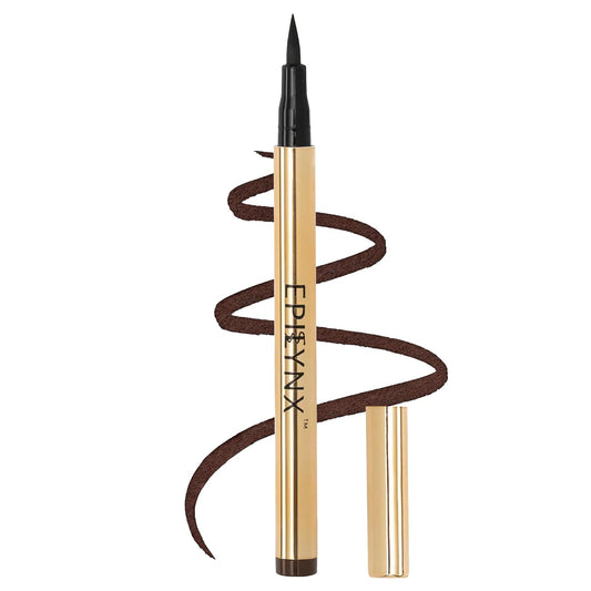 Waterproof Eyeliner - Smudge-Proof Liquid Eyeliner Pen with Precision Tip for Smooth, Long-Lasting Application - Vegan, Hypoallergenic & Gluten-Free Eye Liner - 2mL Brown