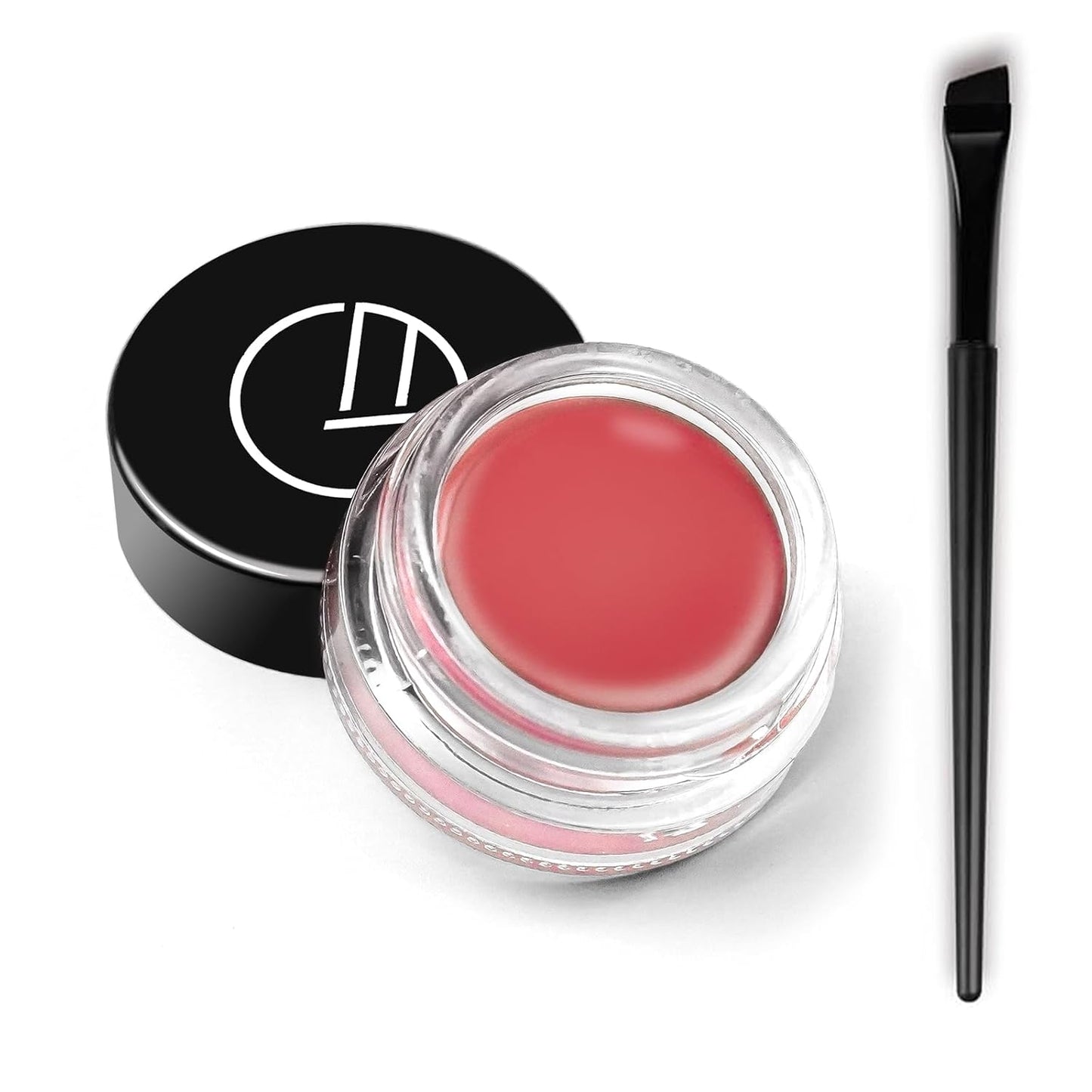 Eyeliner Gel Set,Long Lasting Waterproof With 5.51 IN Long Eyeliner Brush,High-Intensity Pigments Smudge-Proof Eye Liner Makeup Creamy Gel 5G-Rose Red