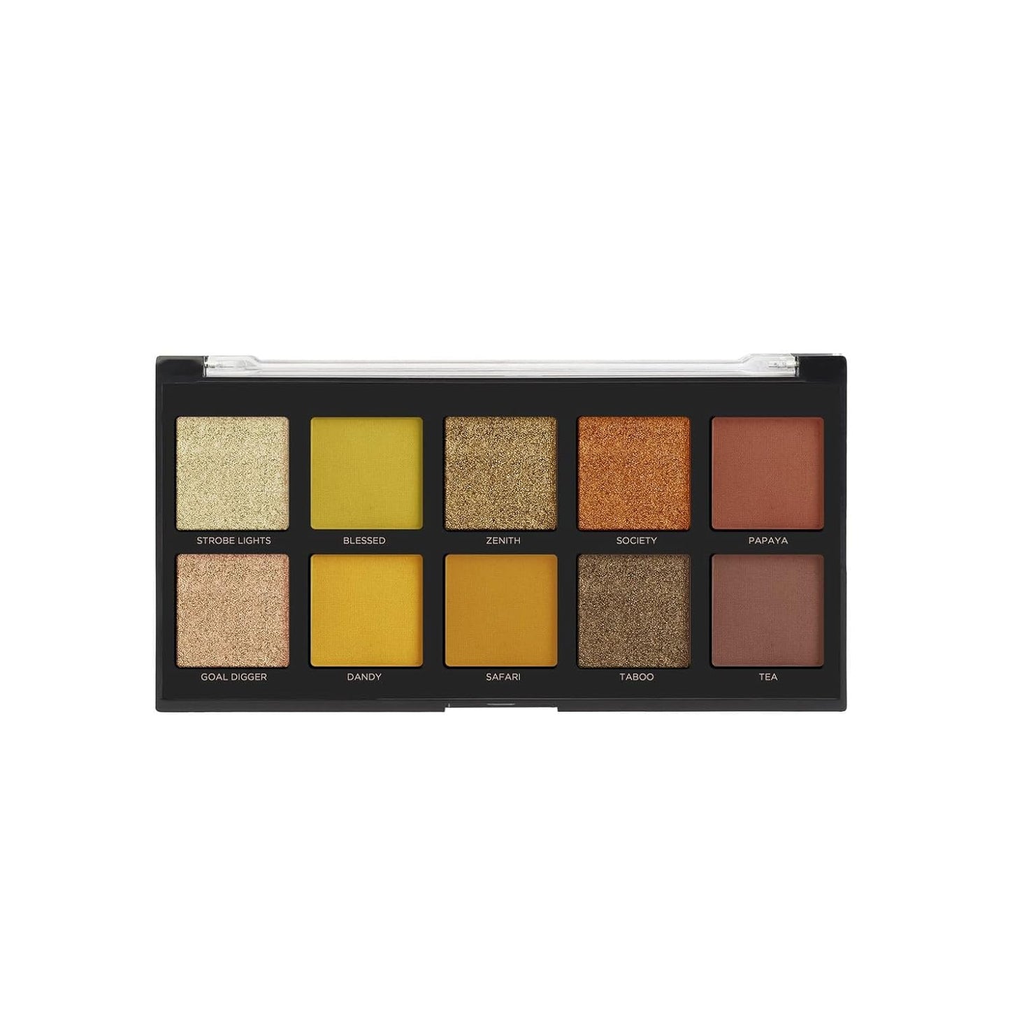 Profusion Cosmetics 10 Shade Eyeshadow Palette - High Pigmented Multi-Finish Colors, Vegan & Cruelty-Free, Create Stunning Looks On-the-Go - Travel-Friendly & Versatile Makeup, Citrine