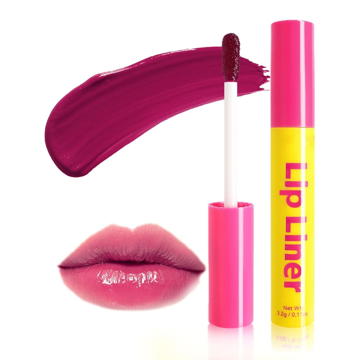 Lip Stain - Lip Stain Peel Off Long-Lasting with Matte Finish Waterproof & Transfer-Proof, Lip Liner Moisturizing & Nourishing Non-Stick Cup Highly Pigmented Color Lip Tint (01 Berry)