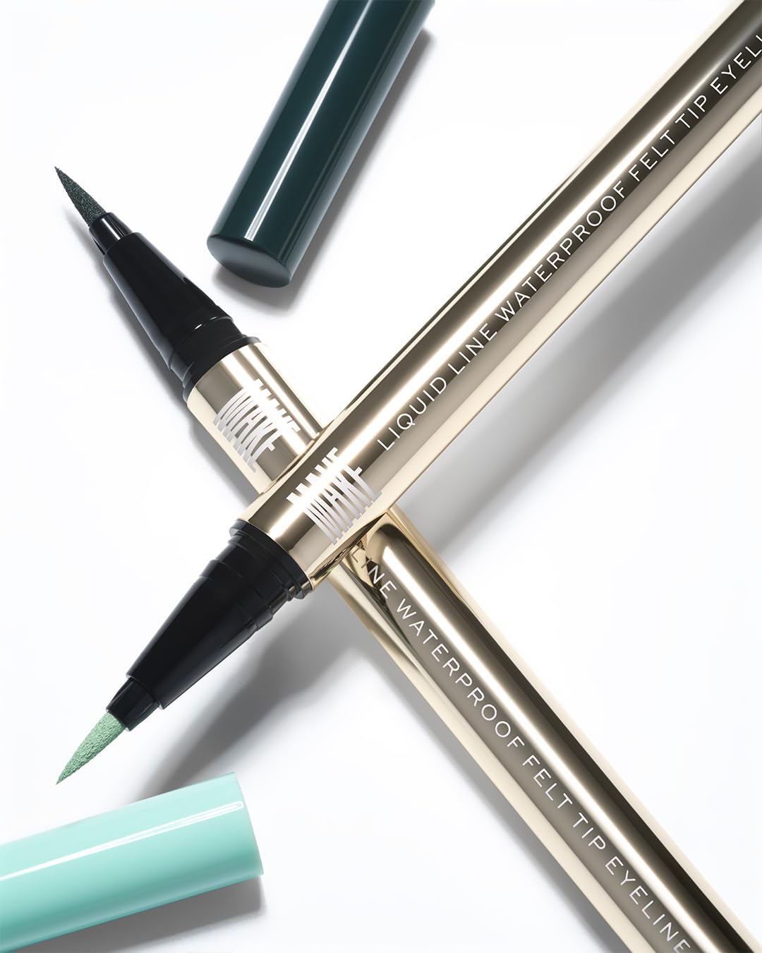 MAKE Beauty Liquid Line Waterproof Liquid Eyeliner Pen. Smudge-Proof Felt Tip for Precise Application of Lines, Wings, and Graphics. Long Lasting Eye Liner - Shade, Wavelength