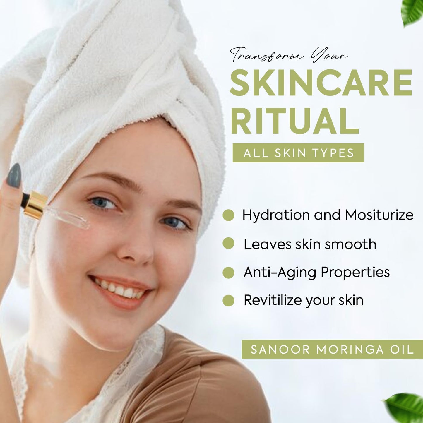 Moringa Miracle Oil | FBA Approved | 100% Pure & Cold-Pressed | Deeply Hydrating Oil for Hair & Skin with Natural Nutrient-Rich Hair Butter for Strength & Shine | 2.02oz (60ml)