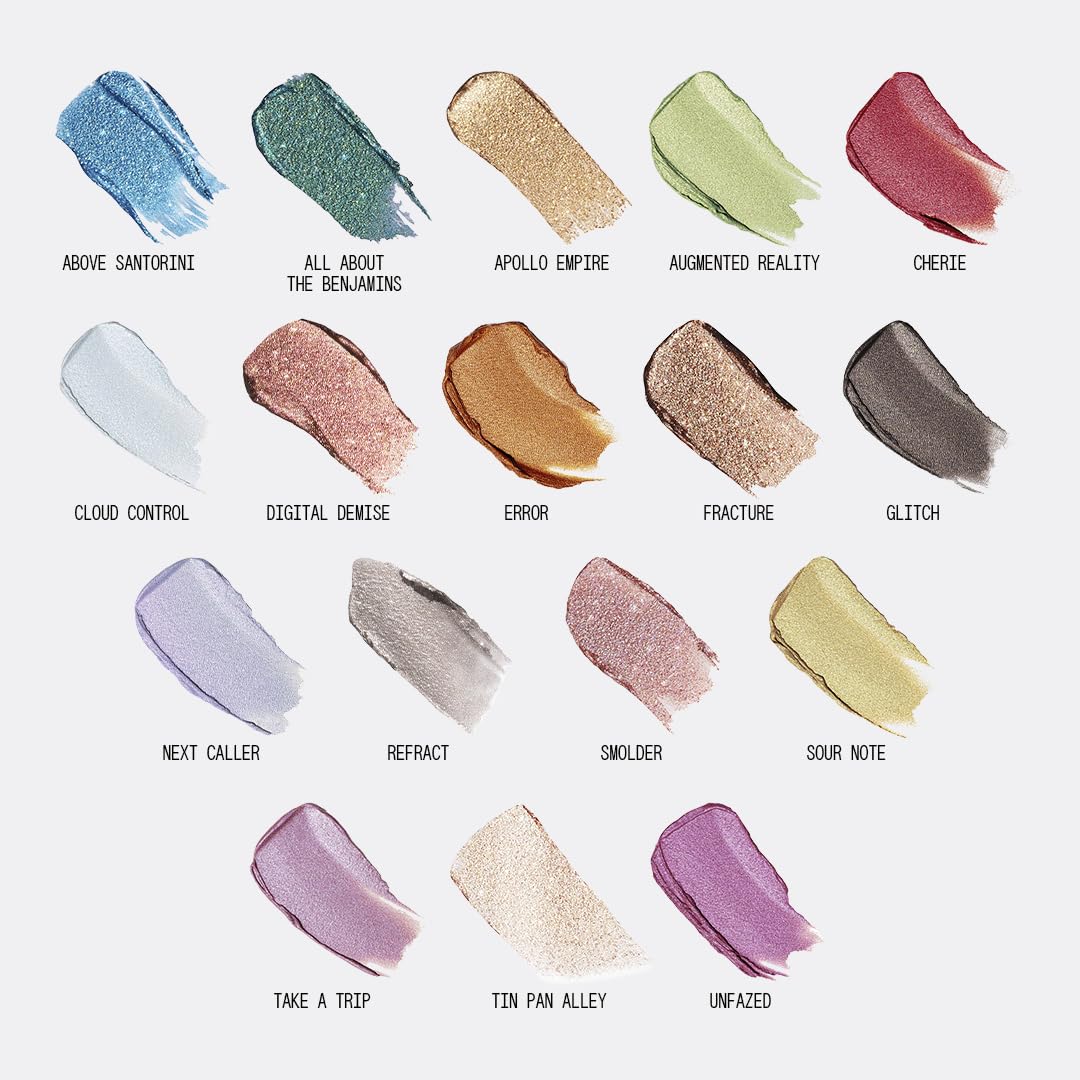 aboutface Fractal Glitter Eye Paint Apollo Empire – Smudge-Proof, Long-Lasting Liquid Eyeshadow – Intense Sparkle with Mousse Texture – Vegan, Cruelty-Free – 0.13oz (Gold)