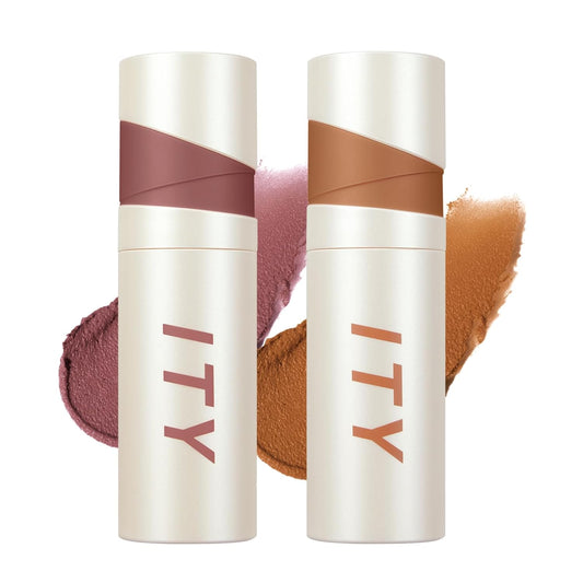 ITY Velvet Matte Finish Lip Stain-Mousse Textured Lip Clay, Red Shade, Conceals Lip Lines, Rich Pigment Lip Tint Lipsticks,0.14 oz (4g) in Berrylicious, Ginger.